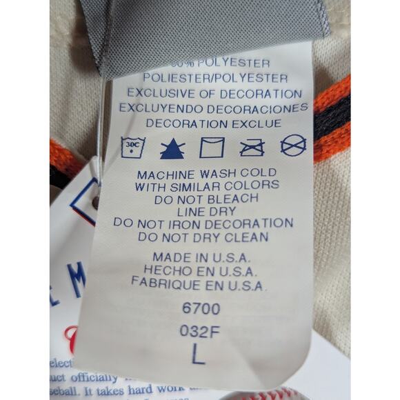 NWT 2012 World Series Patch San Francisco Giants Home Jersey Majestic Size L MLB - Picture 3 of 10